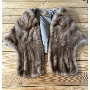 Vintage Bullock’s Fur Shrug Size Medium Women’s Brown